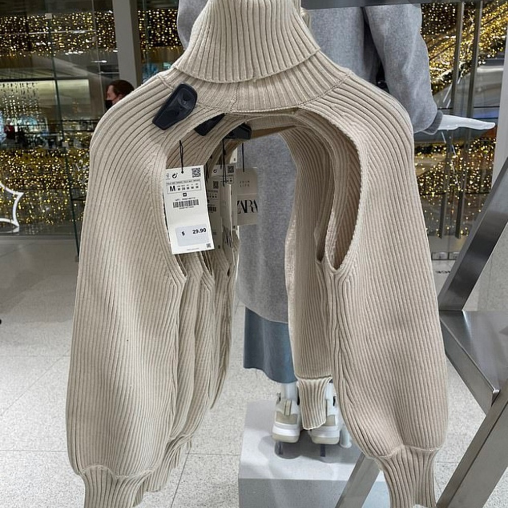 Zara arm knit sweater size medium
